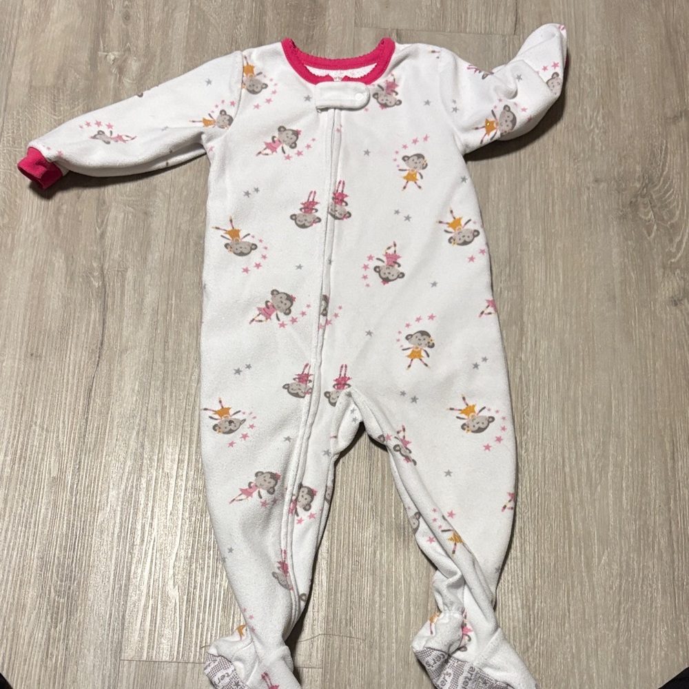 Adorable White and Pink Kids One Piece